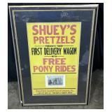 Framed Shueyï¿½s Pretzels Lebanon Pa Pony Rides Adv