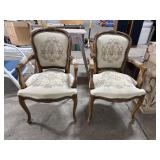 (2) French Provincial Upholstered Side Chairs.