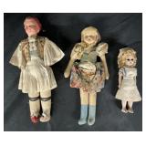 Antique Handmade Cloth Boy, Dutch Girl Doll.