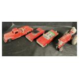 Tin Litho & Hubley Die Cast Cars, Rubber Tractor.