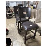 Modern Vinyl Upholstered Stools.