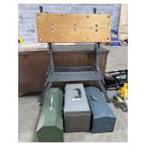 (3) Tool Boxes, Workmate Bench.