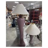 Vtg 1980s Postmodern Floor & Table Lamp.
