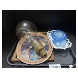 Pepsi- Cola Adver Tray, Lge Lightbulb, Milkglass