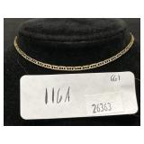 14k Gold Chain Anklet.