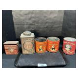 Vintage Advertising Tins, Postmaster, White Swan.