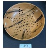 Breininger Redware 6 Point Star Strainer Bowl.