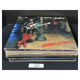 Various 33 RPM Records, Quincy Jones, Rick James.