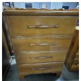 Mid Century Blonde Maple Chest of Drawers.