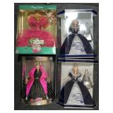4 NOS Holiday & Millennium Princess Barbie Dolls