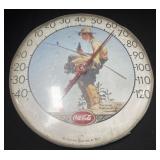 Coca-Cola "Fishing Boy" Jumbo Dial Thermometer.