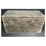 Early Wooden Dovetail Chest.
