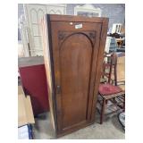 Ornate Oak Chimney Cabinet.