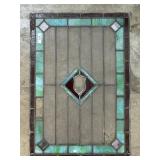 Early Leaded Stained Glass Window.