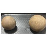 2 Antique Cannonballs.