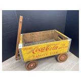 Small Wooden Coca-Cola Advertising Wagon.
