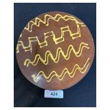Breininger PA Redware Slip-trailed Yellow Plate.