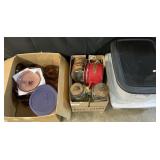 Cookware, Storage Totes, and Defroster.