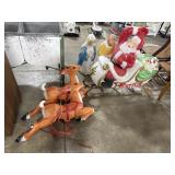 Christmas Santa & Reindeer Blowmolds.