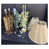 Large Lot Of Lamps & Shades.