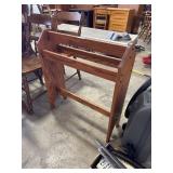 Traditional Style Oak Quilt Rack.
