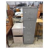 (2) Pressed Steel Filing Cabinets.