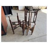 (3) Oriental Style Plant/Table Stands.