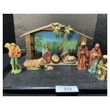 Lighted Nativity Set W/ Music Box.