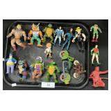 Action Figures, Ninja Turtles, Silverhawk, He-Man.