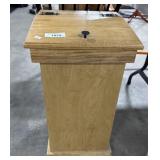 Grainy Oak Waste Bin Cabinet.