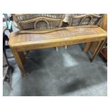 Traditional Style Oak Console Table.