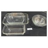 Clear Glass Pyrex & Anchor Hocking Bowls & Pans.