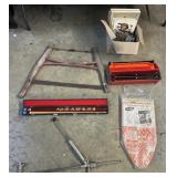 Vintage Beer Tap, Buck Saw, Pool Stick.