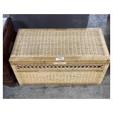 Woven Wicker Storage Trunk.