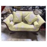 American Empire Style Antique Floral Sofa.