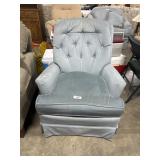 Clean Sky Blue Tufted Armchair.