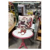 Christmas Decor End Tables & Throw Pillow.