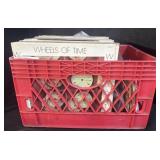 Crate Of Vinyl Records.