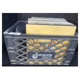 Crate Of Vinyl Records.