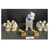 RCA Dog Figure & 5 Sets Of S&P Shakers,