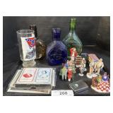 Coca Cola Figures, Vintage Glass Bottles,