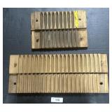 2 Primitive Wooden Cigar Molds.