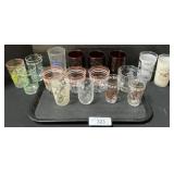 Character Glasses, Myerstown, Hershey, Ruby Glass.