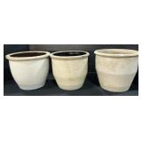 3 Stoneware Crocks.