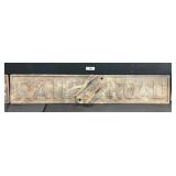 Antique Cast Iron Railroad Crossing Train Sign.