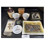 War Themed Plates, Mugs, Pins, Souvenirs.