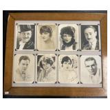 Framed Silent Film Ear Celebrity Photo Cards.
