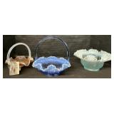 Fenton Art Glass Bowls & Baskets.
