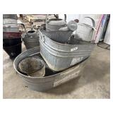 Galvanized WashTubs & Watering Cans.