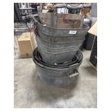 (7) Galvanized Wash Tubs.